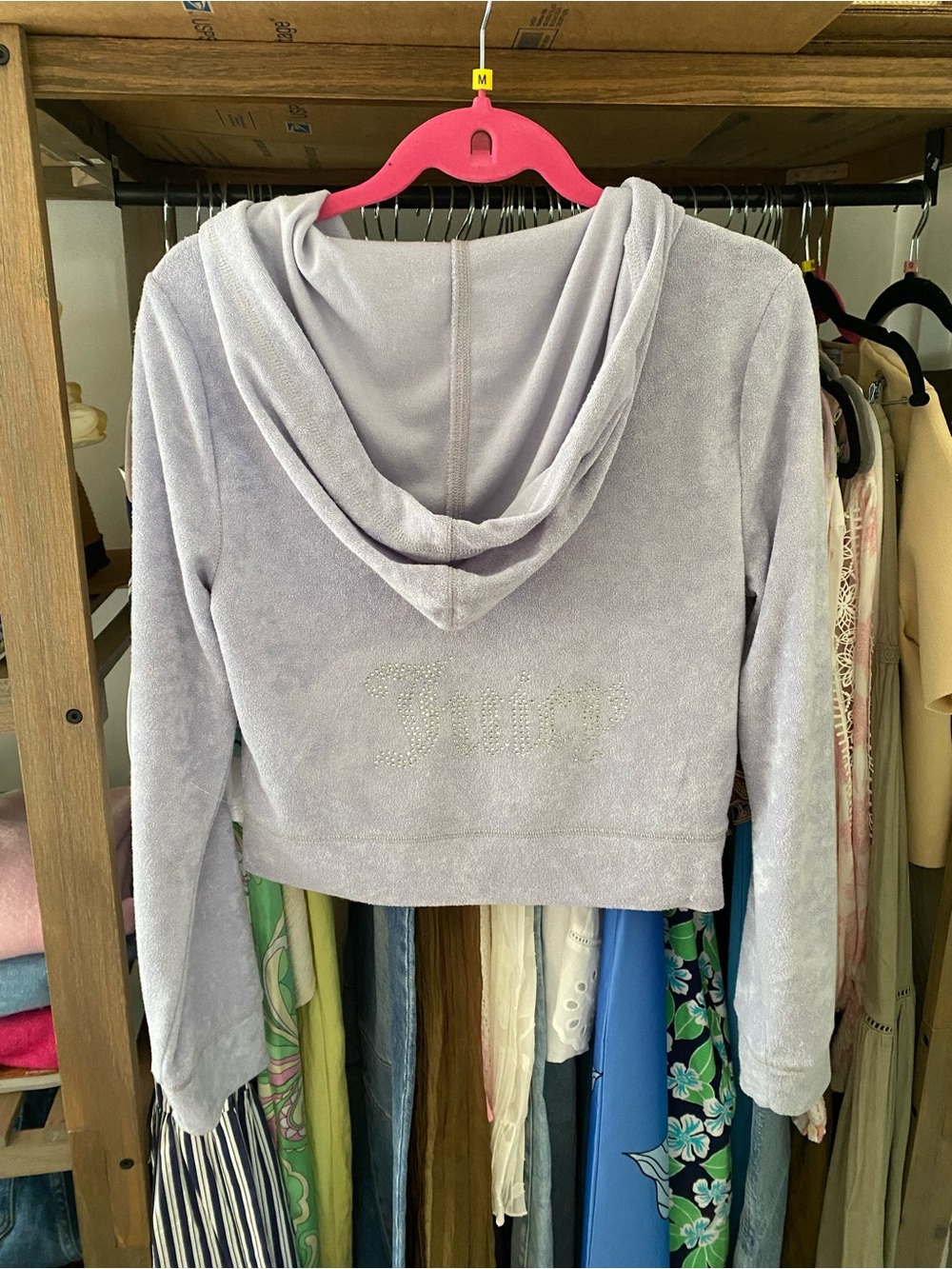 JUICY COUTURE Lilac Terrycloth Zip Hoodie & Jogger Sweat-pant Set! 💜 - Picture 6 of 16
